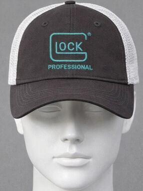 GLOCK Professional Embroidered Mesh Back Cap - Brown & White